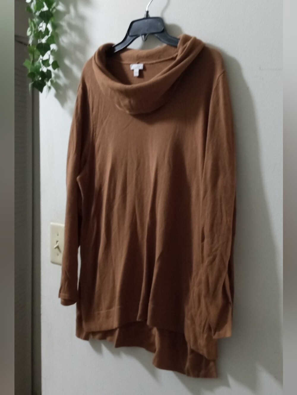 J. Jill Copper-Brown Cowl Neck Sweater